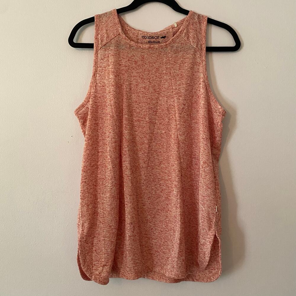 Toad & Co Heathered Red Tank Top Gorpcore Outdoor Hiking Lightweight size Medium